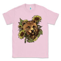 Bubblegum Pink Bear head sunflower Classic Tee - HowdyJamesFarm