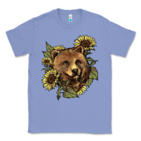 Colony Blue Bear head sunflower Classic Tee - HowdyJamesFarm