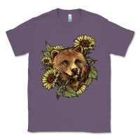 Lavender Bear head sunflower Classic Tee - HowdyJamesFarm