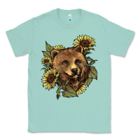 Seafoam Bear head sunflower Classic Tee - HowdyJamesFarm