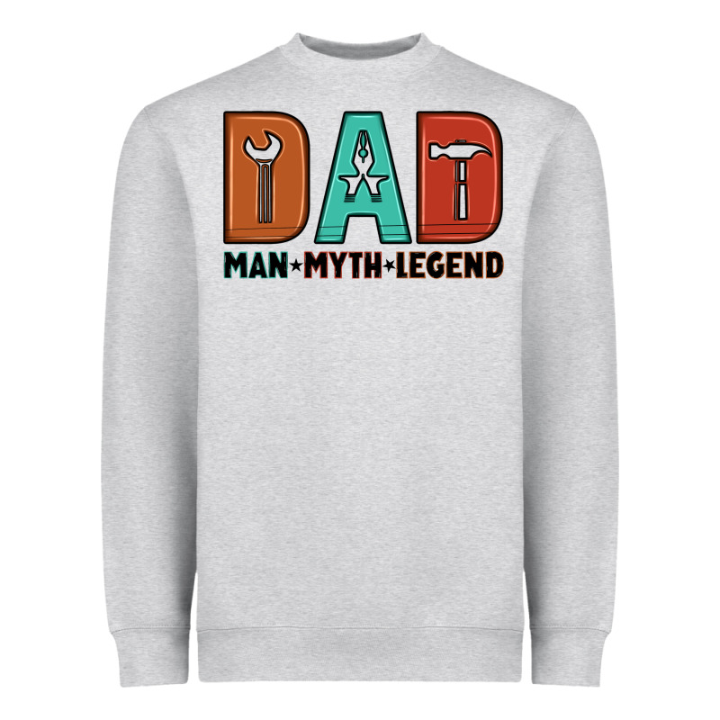 Dad Man Myth Legend Heavyweight Sweatshirt by Artiststas | Teevron