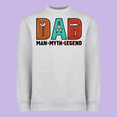 Dad Man Myth Legend Heavyweight Sweatshirt Designed By Artiststas