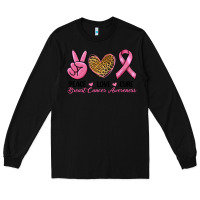 Black peace love cure Long Sleeve Tee - RanaPortraitStore