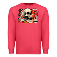 Cardinal firefighter skull Premium Sweatshirt - AdoDesignShop