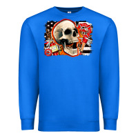 True Royal firefighter skull Premium Sweatshirt - AdoDesignShop