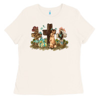 Bone Western rabbit bunny with crosses Easter Day Ladies Tee - HowdyJamesFarm