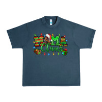 Midnight Navy Mama claus christmas lights and gifts mother's day Urban Heavy Tee - HowdyJamesFarm