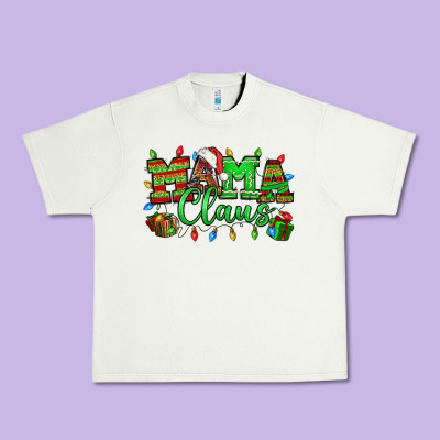 Mama Claus Christmas Lights And Gifts Mother's Day Urban Heavy Tee Designed By Howdyjamesfarm