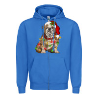 True Royal Christmas english bulldog Zipper Hoodie - BarkalooDesign