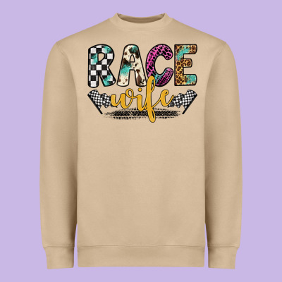 Race Wife Heavyweight Sweatshirt Designed By Artiststas