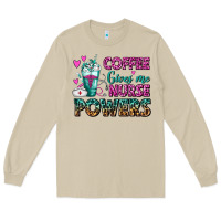 Mushroom Coffee Gives Me Nurse Powers Long Sleeve Tee - FaDigitalArtStudio