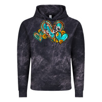 Cloud Black western leopard turquoise cowhide hearts olivia Vintage Hoodie - OliviaCreatesArt