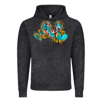 Vintage Black western leopard turquoise cowhide hearts olivia Vintage Hoodie - OliviaCreatesArt