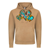 Vintage Camel western leopard turquoise cowhide hearts olivia Vintage Hoodie - OliviaCreatesArt