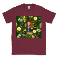 Burgundy wizard girl with magic Classic Tee - TumblerDesignByShophia
