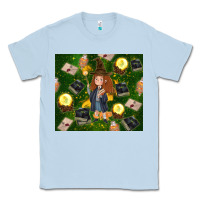 Dusty Blue wizard girl with magic Classic Tee - TumblerDesignByShophia