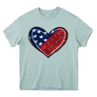 Arona leopard with american flag Heavy Core Tee - RanaPortraitStore