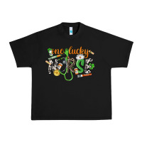 Black One lucky Nurse St. Patrick's Day Urban Heavy Tee - CowGirlArtShop