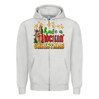 Dove Grey have a rockin christmas Zipper Hoodie - BarkalooDesign