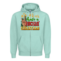 Seafoam have a rockin christmas Zipper Hoodie - BarkalooDesign