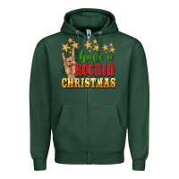 Sports Green have a rockin christmas Zipper Hoodie - BarkalooDesign
