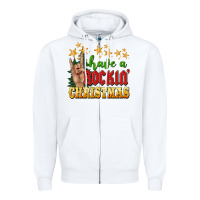 White have a rockin christmas Zipper Hoodie - BarkalooDesign