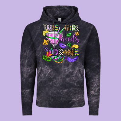 This Girl Needs A Drink Vintage Hoodie Designed By Oliviacreatesart