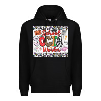 Black School Social Worker Premium Hoodie - CowhideDigitalArt