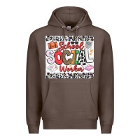 Coffee School Social Worker Premium Hoodie - CowhideDigitalArt