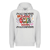 Dove Grey School Social Worker Premium Hoodie - CowhideDigitalArt