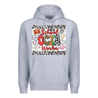 Heather Grey School Social Worker Premium Hoodie - CowhideDigitalArt