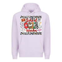Lilac School Social Worker Premium Hoodie - CowhideDigitalArt