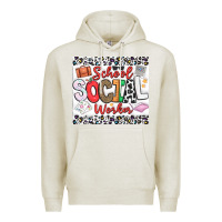 Oatmeal Heather School Social Worker Premium Hoodie - CowhideDigitalArt