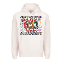 Pale Pink School Social Worker Premium Hoodie - CowhideDigitalArt
