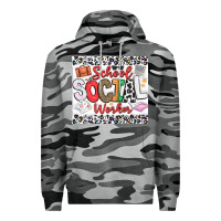 Slate Camo School Social Worker Premium Hoodie - CowhideDigitalArt