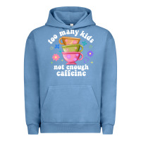 Pigment Pebble Blue too many kids not enough caffeine Urban Hoodie - JahusDesignShop