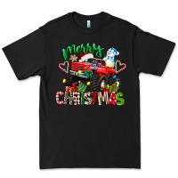 Black merry christmas monster truck Premium Tee - texasbilliewilder