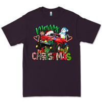 Plum merry christmas monster truck Premium Tee - texasbilliewilder