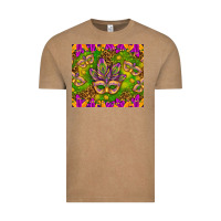 Vintage Coffee Mardi Gras masks and coins tumbler Vintage Tee - HowdyJamesFarm