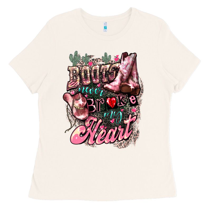 Boots Never Broke My Heart Ladies Tee by HowdyJamesFarm | Teevron