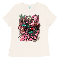 Bone Boots never broke my heart Ladies Tee - HowdyJamesFarm