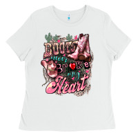 White Boots never broke my heart Ladies Tee - HowdyJamesFarm
