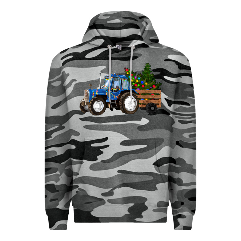 Blue Christmas Tractor Premium Hoodie by RanaPortraitStore | Teevron