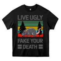 Black Lıve Ugly Fake Your Death Heavy Core Tee - Bettercallsaul