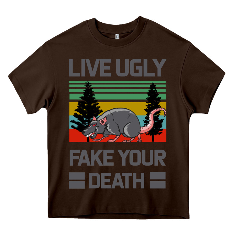 Lıve Ugly Fake Your Death Heavy Core Tee by Bettercallsaul | Teevron