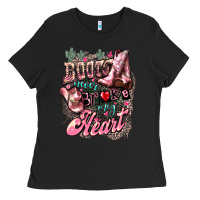 Black Boots never broke my heart Ladies Tee - HowdyJamesFarm