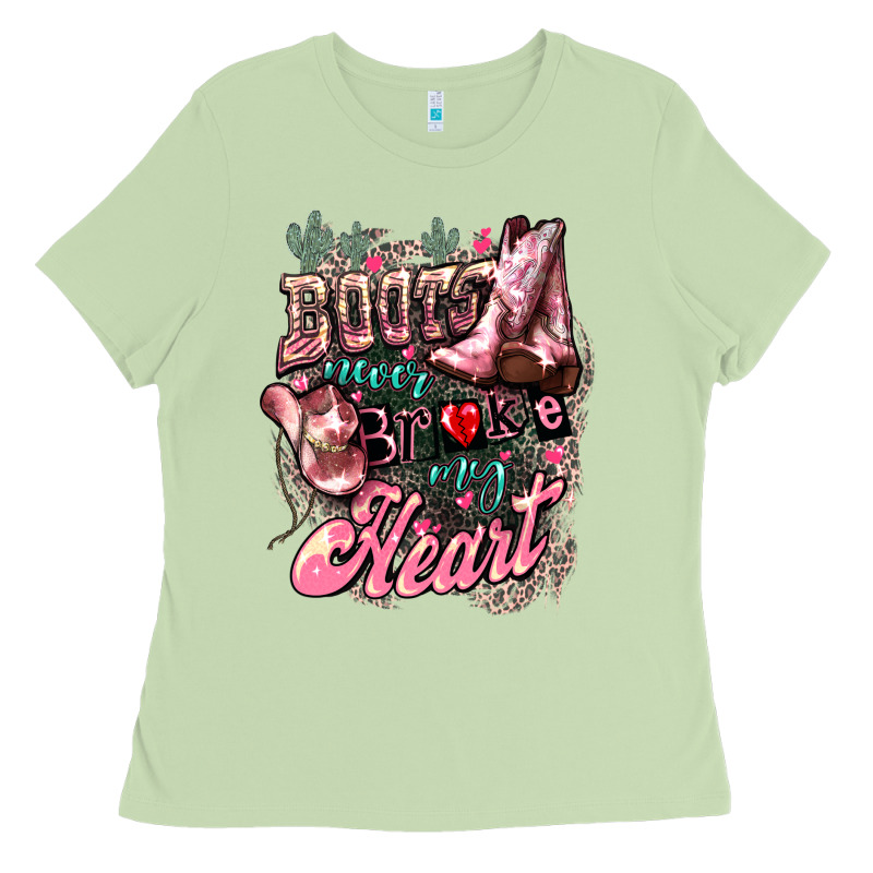 Boots Never Broke My Heart Ladies Tee by HowdyJamesFarm | Teevron