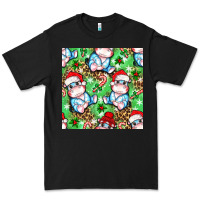 Black Christmas cute hippo sitting Premium Tee - NancyCooperArtShop