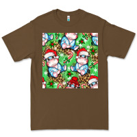Cacao Christmas cute hippo sitting Premium Tee - NancyCooperArtShop