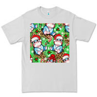Dove Grey Christmas cute hippo sitting Premium Tee - NancyCooperArtShop